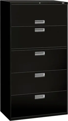 Vista 8 de Archivero lateral con 2 cajones HON Serie 600 de 30 in x 19 1/4 in, Acero, Negro