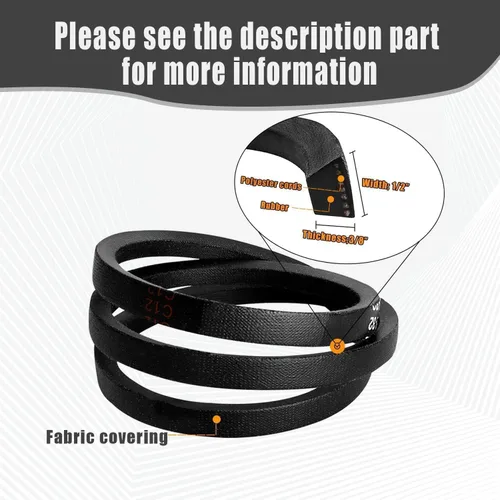 Vista 2 de New Drive V-Belt 117-1018 compatible con Toro Recycler 20330 20331 20350 20351 cubierta de cortacésped