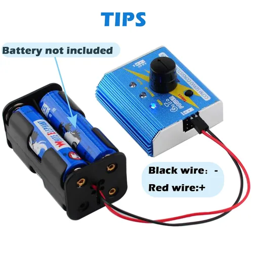 Vista 5 de Servo probador digital de 3 canales ESC Checker CCPM Control de velocidad de consistencia + 4 celdas AA estuche de soporte de batería