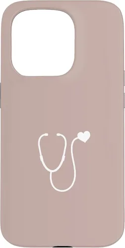 Vista 14 de Pink Taupe - Funda con estetoscopio de corazón para enfermera o doctor para iPhone 17