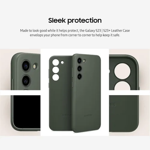 Vista 4 de SAMSUNG Funda de cuero para teléfono Galaxy S23+ Plus, funda protectora premium con protección delantera y trasera, agarre suave, versión