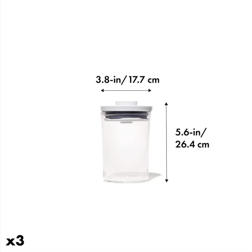 Vista 2 de OXO Good Grips - Juego de botes redondos de 3 piezas