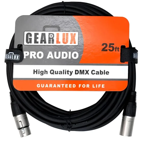 Vista 16 de Gearlux Cable DMX, 3 pines, macho a hembra, 3.2 pies - paquete de 10