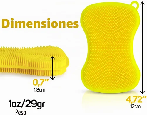 Vista 8 de Estropajo de Silicona para Lavar Platos de Cocina - Esponjas Mágicas de Grado Alimenticio Multiusos Mejores Esponjas Limpieza de Superficies