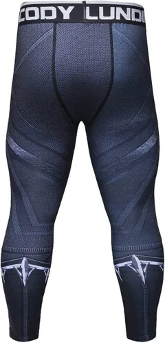 Vista 3 de Red Plume Men's Compression Elastic Tight Leggings Sport Panther Leopard Printing Pants