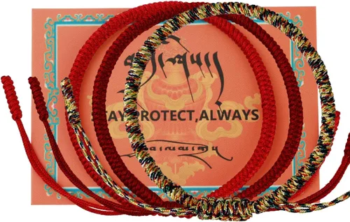 Vista 19 de Auténtica pulsera de nudo Dorje bendecida hecha a mano por monjes tibetanos con protección y talismán para mujeres y hombres
