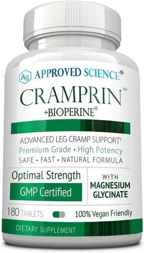 Vista 7 de Approved Science Cramprin - Magnesio de alta absorción, complejo de vitamina B, BioPerine - Calambres musculares - 1 mes de suministro - 60 cápsulas