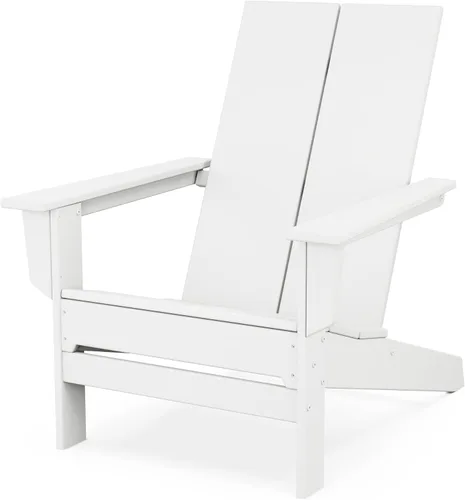 Vista 8 de POLYWOOD - Silla plegable contemporánea moderna Adirondack en gris pizarra Plegable Gris Pizarra