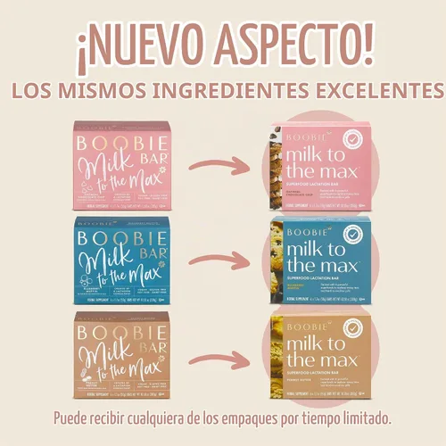 Vista 4 de Boobie Bar Barras de lactancia de superalimentos, aperitivos de lactancia para lactancia materna para aumentar el suministro de leche, sin alholva