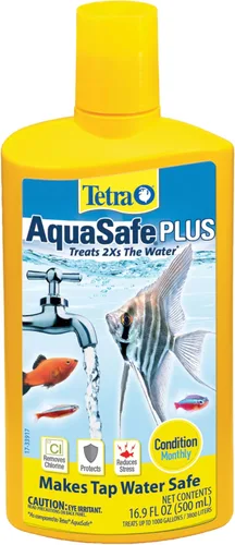 Vista 11 de Tetra AquaSafe Plus 3.38 onzas, acondicionador de agua para acuario y declorinador