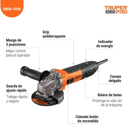 Vista 2 de Amoladora angular 4-1/2 ', ERGO-PRO, 900 W