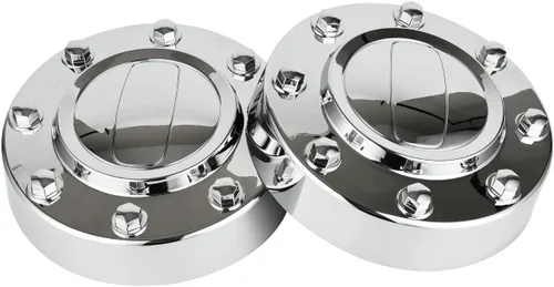 Vista 3 de Repuesto para tapa de cubo central de rueda cromada 2011-2018 Ram 3500 2 piezas delantera de 1 tonelada doble DRW aleación 68081010AA 68081010AB