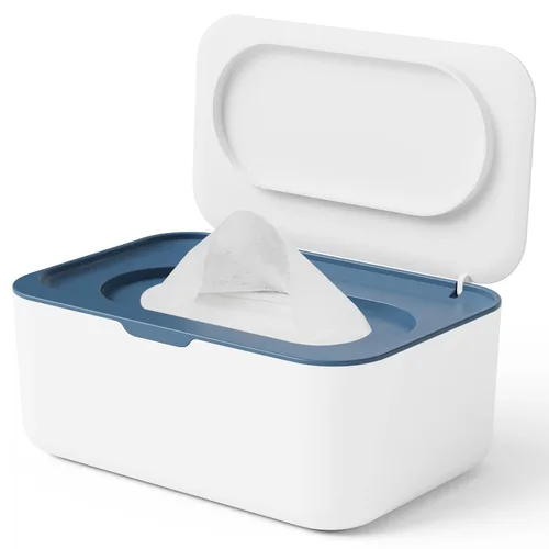 Vista 11 de Paquete de 2 dispensadores de toallitas, soporte de toallitas para bebé y adultos, contenedor de toallitas recargable Seposeve, mantiene