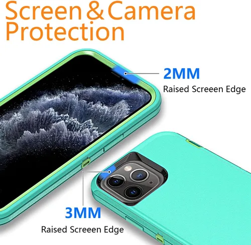 Vista 5 de YmhxcY Funda de Teléfono para iPhone 11 Pro Max a Prueba de Golpes, a Prueba de Caídas, a Prueba de Polvo, Resistente de 3 Capas Durable Protección