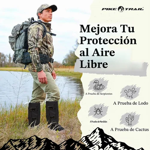 Vista 5 de Pike Trail Polainas de pierna de serpiente: protección de alto rendimiento para excursionistas y cazadores - Impermeable, protección contra