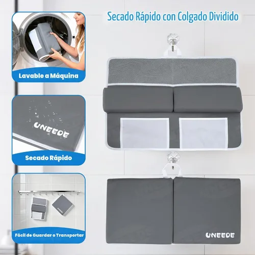 Vista 5 de UNEEDE - Juego de rodilleras y coderas de baño para bebé, tapete de baño de espuma viscoelástica de 1.5 pulgadas de grosor Kneeling Pad with Elbow