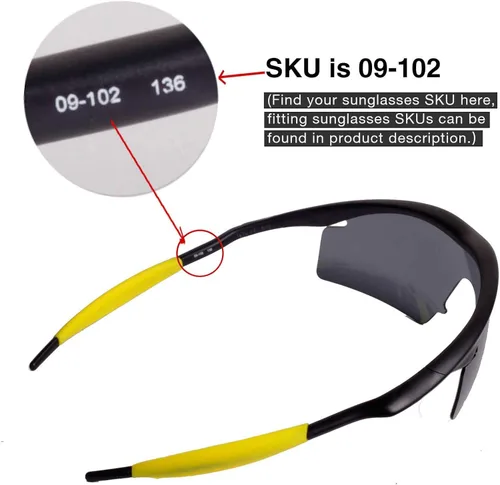 Vista 6 de Walleva lentes de repuesto para gafas de sol Oakley M Frame Strike Múltiples opciones disponibles (rojo fuego)