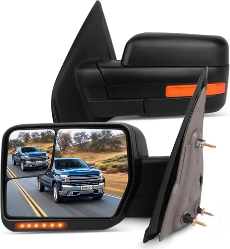 Vista 16 de SCITOO - Espejos retrovisores laterales eléctricos para camioneta Ford F-150 modelos 2004 a 2014, con calefacción y direccionales 2004-2014 F-150
