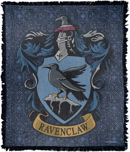 Vista 10 de Manta de Harry Potter, 50 x 60 pulgadas, tapiz tejido original de Gryffindor, mezcla de algodón, manta con flecos