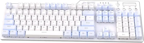 Vista 3 de AK35I Teclado mecánico para juegos con cable intercambiable en caliente con interruptores marrones a juego azul y blanco teclas multimedia