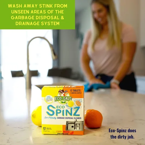 Vista 4 de Paquete de Eco-Gals Eco Spinz limpiador de eliminación para cocina y eliminación más imán de lavavajillas Eco-Gals para ayudar con la organización