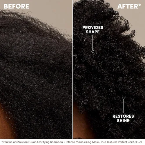 Vista 4 de Mizani True Textures Perfect Coil Oil Gel - Curly Hair Gel for Wash and Go Styles, with Olive & Coconut Oil, Anti Frizz, Silicone-Free, No Drying