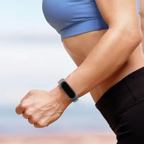 Vista 8 de Wanme Bandas para Amazfit Band 5 correas de repuesto para mujeres y hombres, paquete de 2 correas deportivas elásticas suaves compatibles