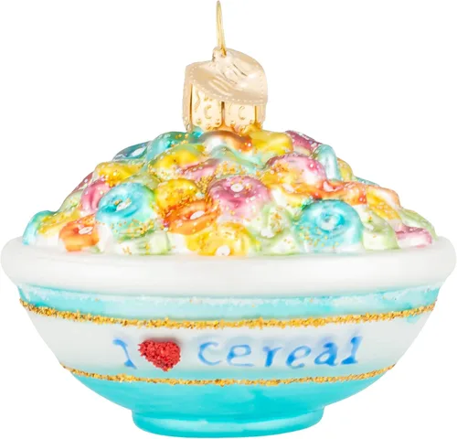Vista 9 de Old World Christmas Adorno de vidrio soplado de sándwich de desayuno para árbol de Navidad, decoración navideña hecha a mano, comida - colección