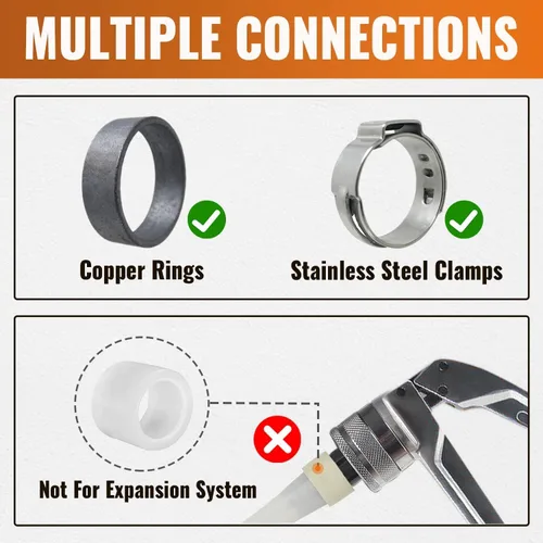 Vista 3 de SUNGATOR Paquete de 2 accesorios de engarce de latón con codo giratorio PEX de 1/2 pulgada, accesorios Pex de 1/2 pulgada, adaptador hembra
