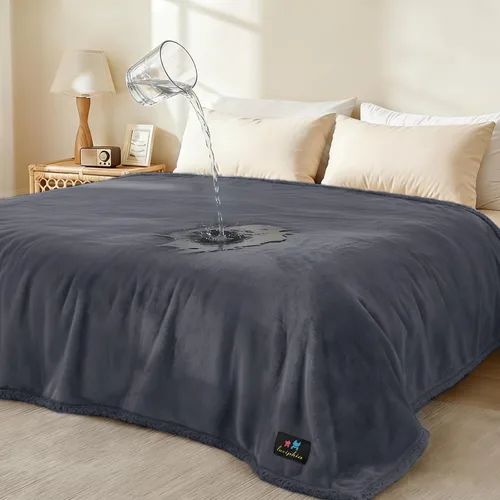 Vista 20 de Cobija impermeable para mascotas, a prueba de líquidos y orina, para sofá, cama, sillón, reversible, vellón, forro polar, protector de muebles