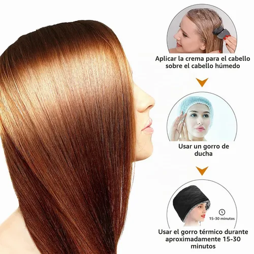 Vista 4 de XNX Gorro eléctrico de 110 V, sombrero para el cuidado del cabello, gorra de belleza para el cabello, balneario para el cabello, gorro térmico