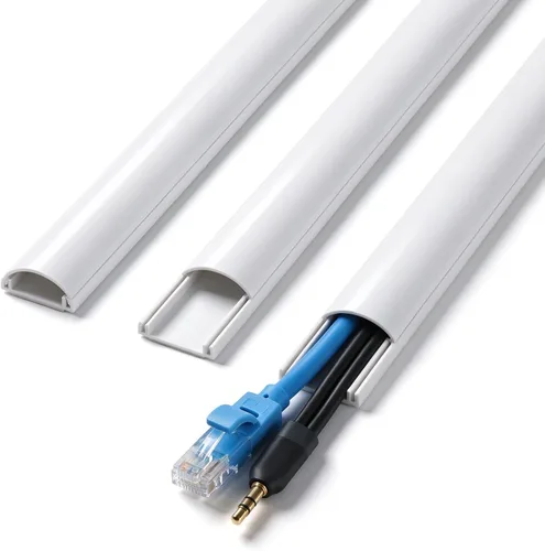 Vista 21 de ZhiYo Ocultador de cable de 34 pulgadas para 2-4 cables de TV de pared, 1.4 Blanco
