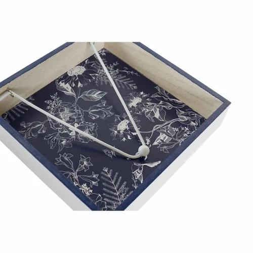 Vista 3 de Servilletero DKD Home Decor Metal Blanco Azul marino Madera MDF (2 pcs)