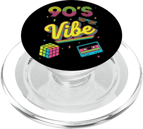 Vista 7 de 90s Nostalgia Retro Apparel - 90'S Vibe Retro PopSockets Adhesive PopGrip