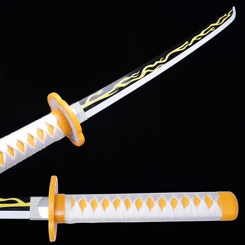 Vista 73 de ziqing Espada para cosplay de Demon Slayer hecha a mano, Katana de 31 pulgadas con múltiples estilos para elegir