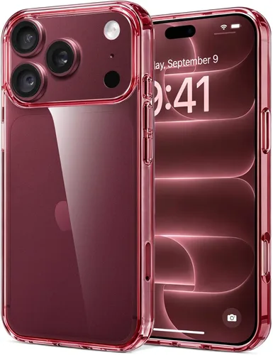 Vista 25 de JJGoo - Funda compatible con iPhone 17 Pro, funda transparente a prueba de golpes, funda protectora delgada con parte trasera de policarbonato duro