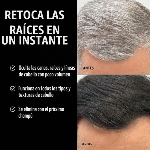 Vista 2 de Gray Away - Spray instantáneo para cubrir raíces para hombre, negro, 2.5 onzas