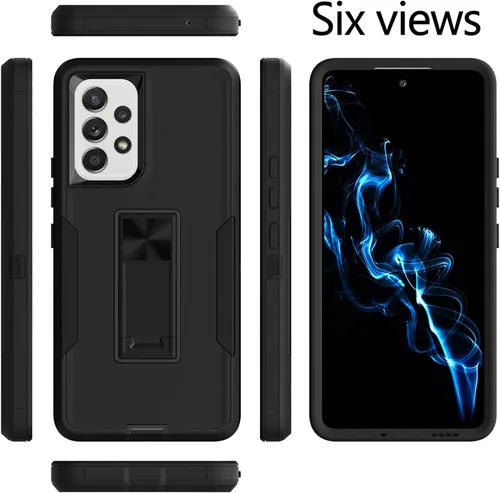 Vista 2 de MDCN Funda para Samsung A53 5G, Galaxy A53 5G, grado militar, resistente, con protector de pantalla HD, anillo magnético, soporte para automóvil