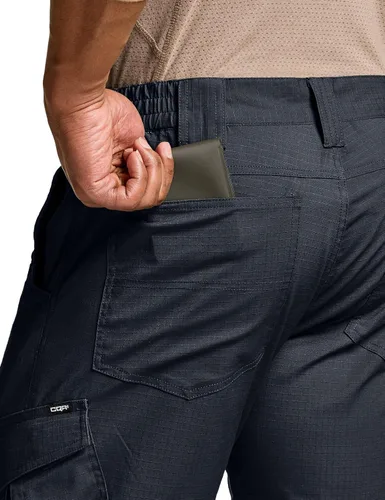 Vista 5 de CQR Men's Flex Ripstop Tactical Pants, Water Resistant Stretch Cargo Pants, Lightweight EDC Hiking Work Pants