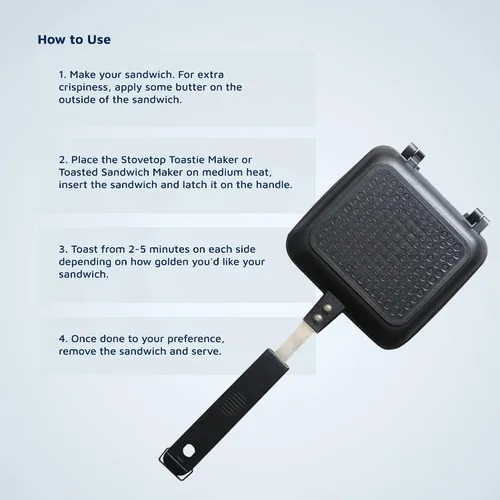 Vista 4 de Jean-Patrique Máquina de sándwiches para parrilla Panini, color negro – Máquina de queso a la parrilla antiadherente de cerámica con asas