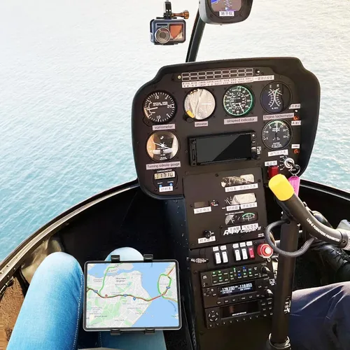 Vista 2 de OHLPRO Pilot Kneeboard para iPad y tabletas de 7 a 11 pulgadas, paquete de 2 correas elásticas mejoradas para un ajuste seguro en el muslo, ángulos