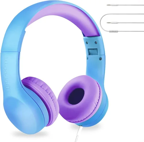 Vista 11 de LilGadgets Connect+ Pro - Auriculares con cable para niños con micrófono, limitación de volumen con cable, tecnología SharePort y acolchado
