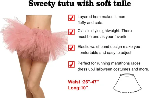 Vista 42 de Simplicity - Falda tipo tutú clásica de 5 capas para mujer