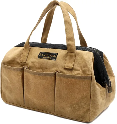 Vista 12 de Bolsa de herramientas de 13 pulgadas, bolsa de herramientas resistente al agua, bolsa de herramientas con asa para herramientas, llaves inglesas