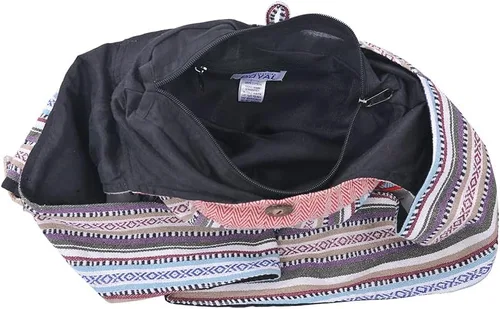 Vista 5 de THE COLLECTION ROYAL Bolso cruzado gráfico para mujer, bolso bohemio, bolso bohemio, bolso hippie, bolso hippie, bolso de tela para mujer