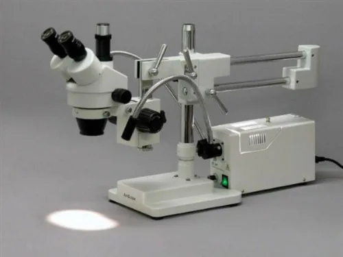 Vista 4 de AmScope Accesorio dual de la fibra óptica del cuello de cisne de FB-YL para los iluminadores del microscopio