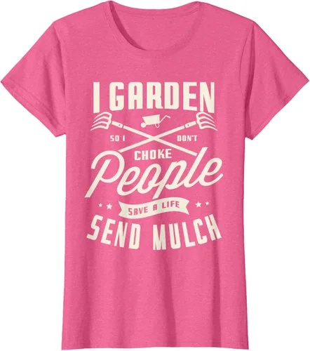 Vista 39 de I garden so I don't choke People save Life spend mulch T-Shirt, Negro