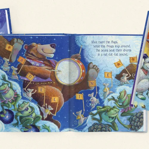 Vista 3 de Goodnight Little Me Foil Edition Libro y caja de lámina de recuerdo – Libro personalizado para niños 9" x 11" I See Me!
