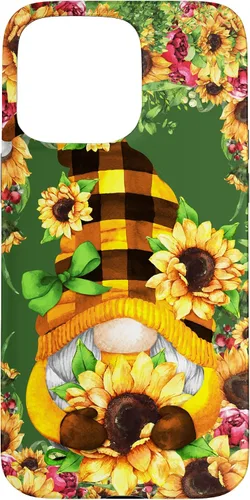 Vista 28 de iPhone 16 Unique Summer Gnome For Hippie With Cute Sunflower Gnomie Case