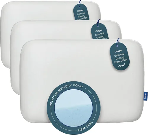 Vista 16 de [Usado] Almohada de espuma viscoelástica de Casper Sleep Essential con enfriamiento, tamaño estándar – Espuma viscoelástica firme con cubierta